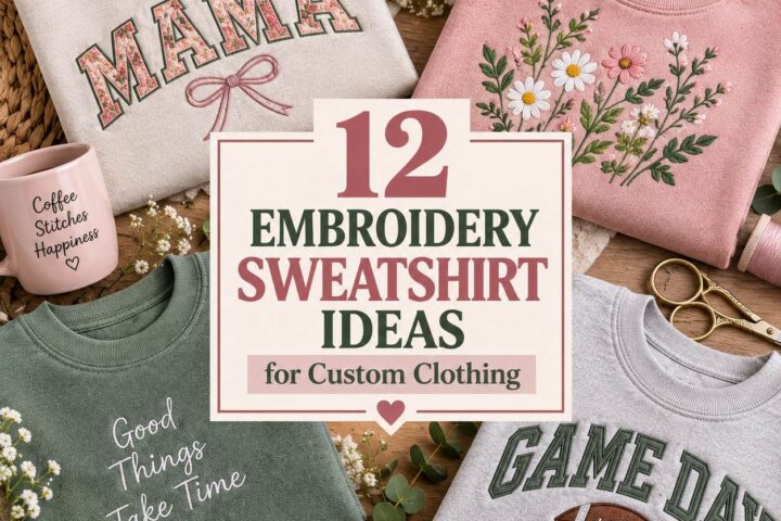 12 Embroidery Sweatshirt Ideas for Custom Clothing