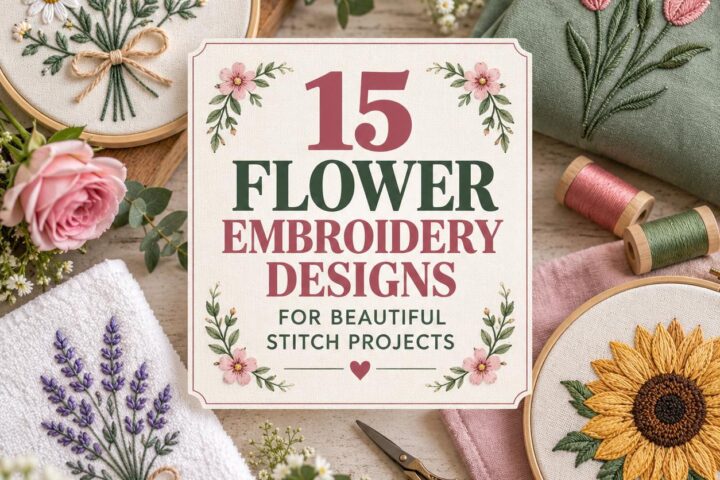 15 Flower Embroidery Designs for Beautiful Stitch Projects