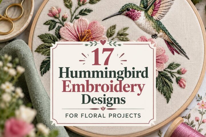 17 Hummingbird Embroidery Designs for Floral Projects