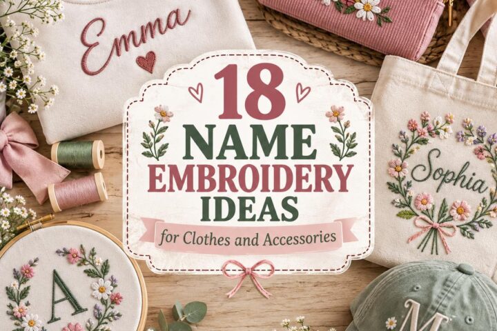 18 Name Embroidery Ideas for Clothes and Accessories