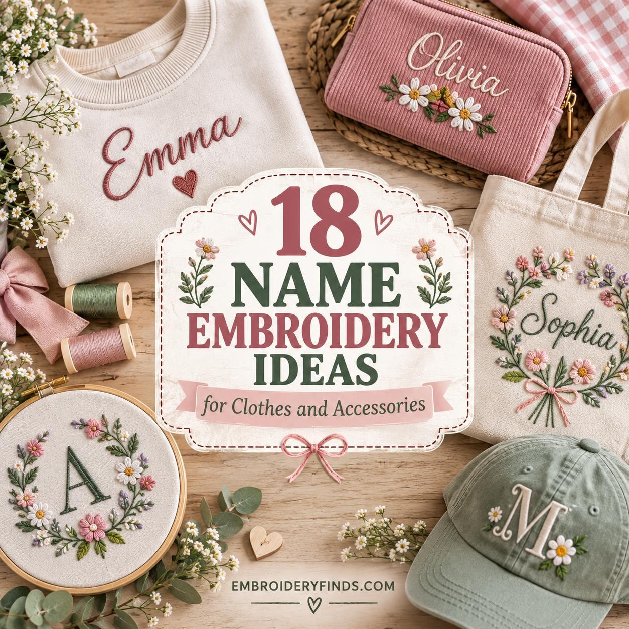 18 Name Embroidery Ideas for Clothes and Accessories