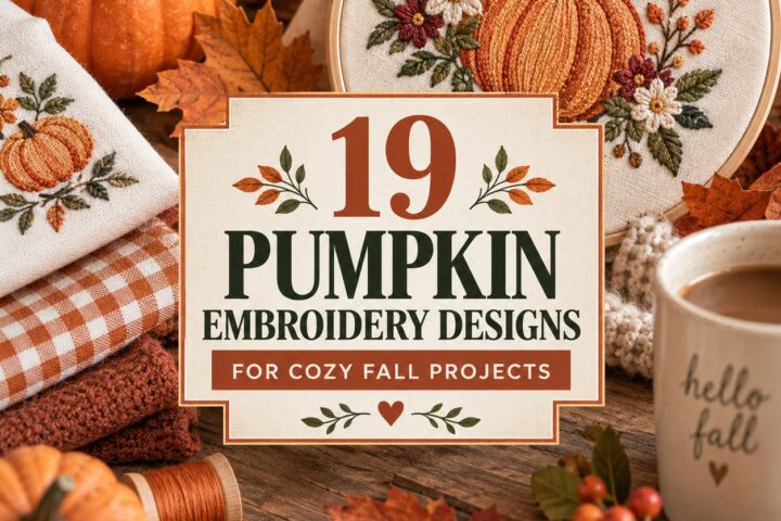 19 Pumpkin Embroidery Designs for Cozy Fall Projects
