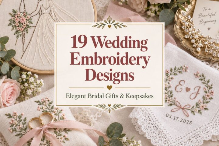 19 Wedding Embroidery Designs for Elegant Bridal Projects