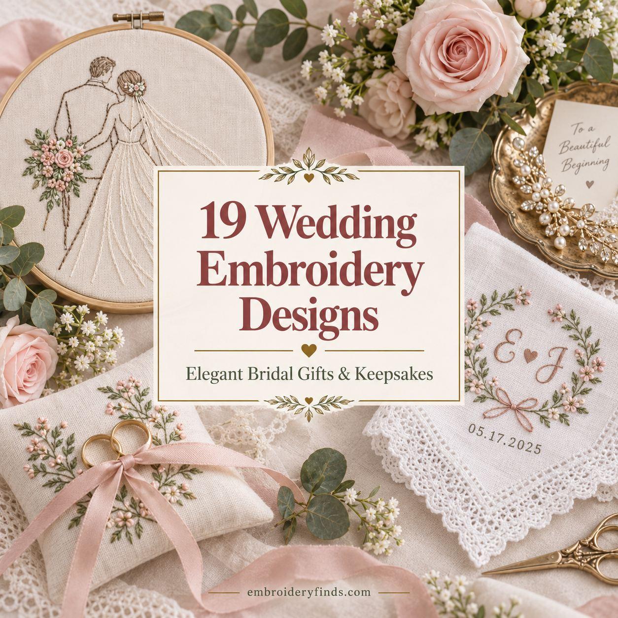 19 Wedding Embroidery Designs for Elegant Bridal Projects