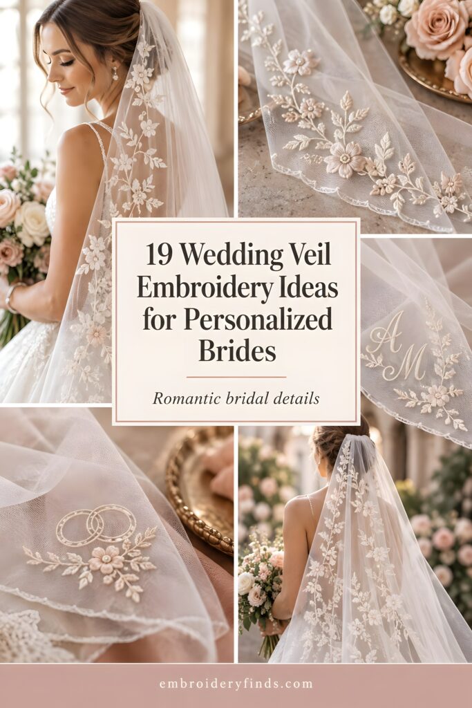 19 Wedding Veil Embroidery Ideas for Personalized Brides