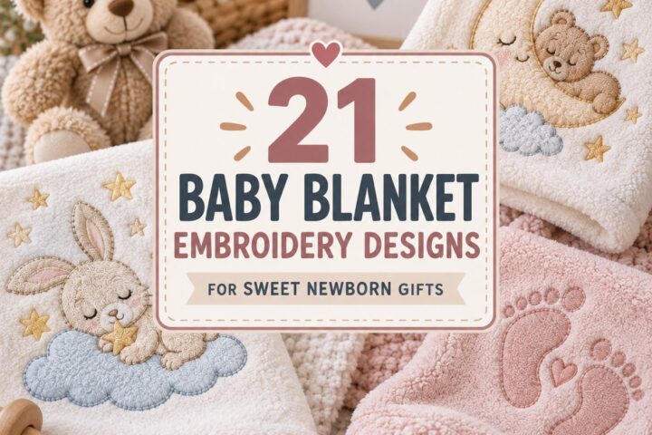 21 Baby Blanket Embroidery Designs for Newborn Gifts