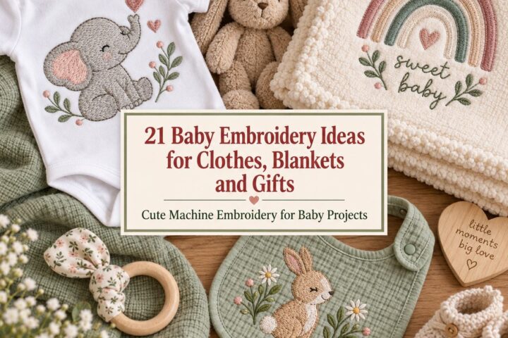 21 Baby Embroidery Ideas for Clothes, Blankets and Gifts