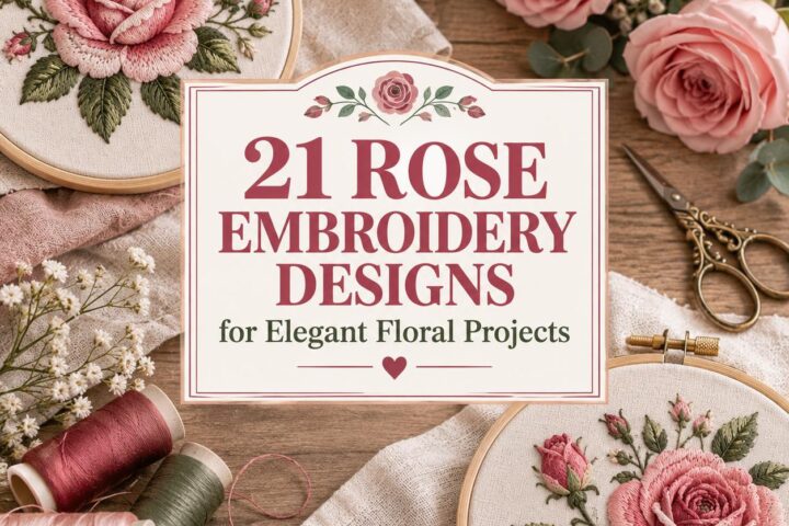 21 Rose Embroidery Designs for Elegant Floral Projects