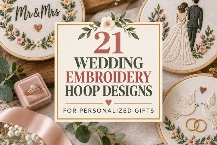 21 Wedding Embroidery Hoop Designs for Personalized Gifts