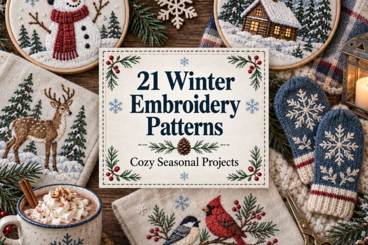 21 Winter Embroidery Patterns for Cozy Seasonal Projects