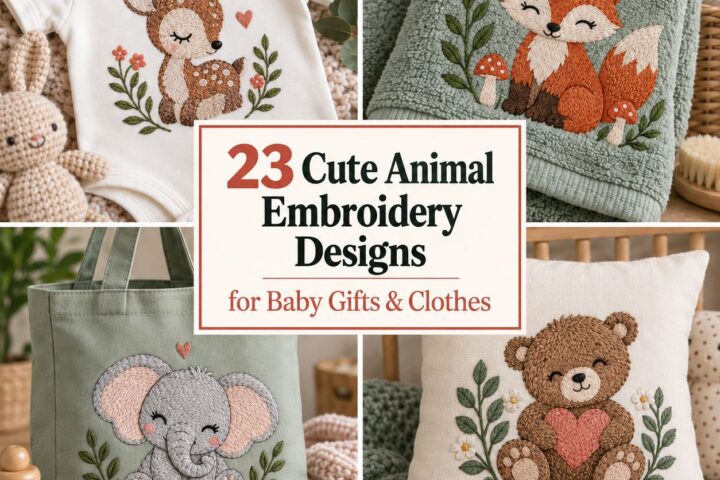23 Animal Embroidery Designs for Cute Stitch Projects