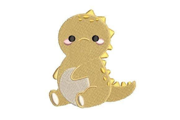Cute baby dinosaur embroidery design for clothes in a compact 4x4 hoop size — baby embroidery ideas for clothes