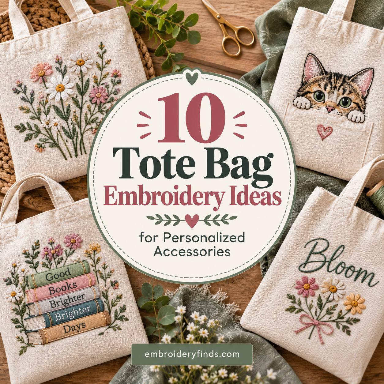 10 Tote Bag Embroidery Ideas for Personalized Accessories