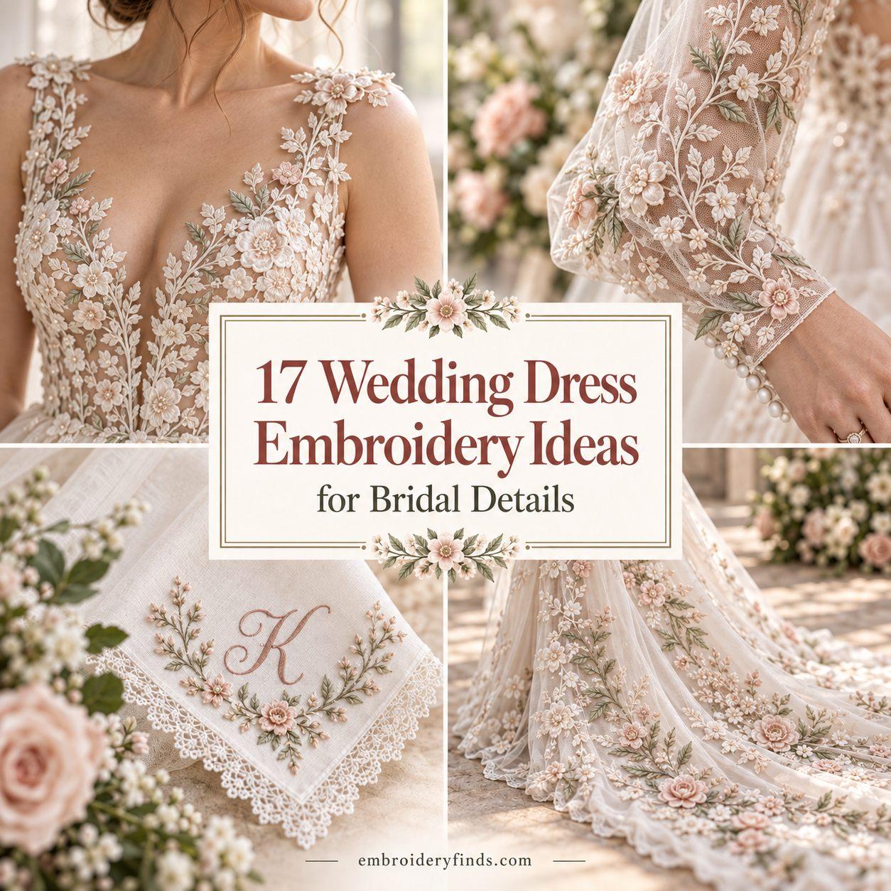 17 Wedding Dress Embroidery Ideas for Bridal Details