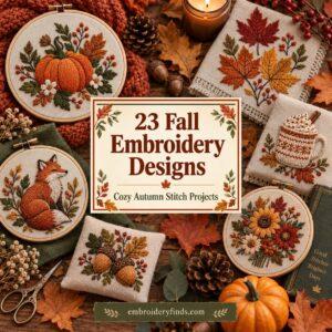 23 Fall Embroidery Designs for Cozy Autumn Stitch Projects