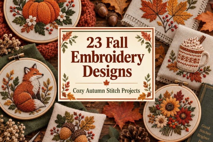 23 Fall Embroidery Designs for Cozy Autumn Stitch Projects