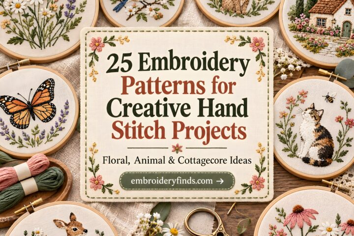 25 Embroidery Patterns for Creative Hand Stitch Projects