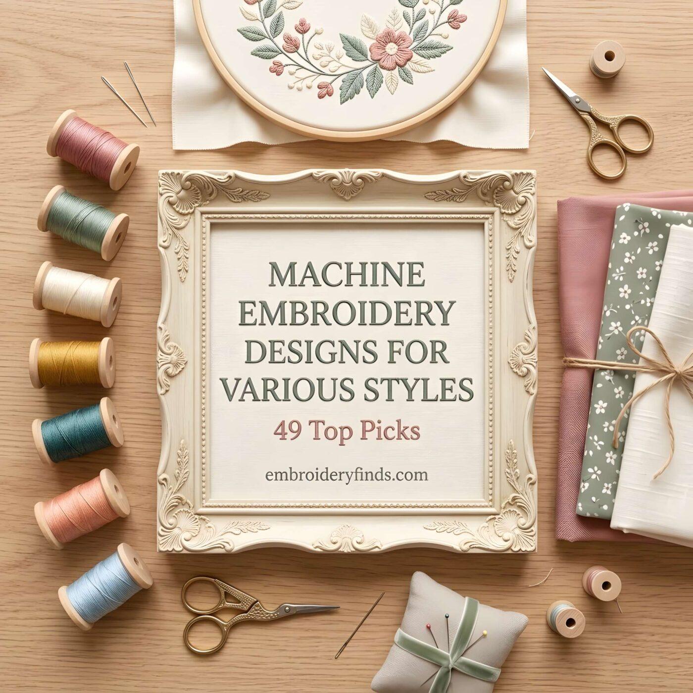 49 Machine Embroidery Designs for Every Style