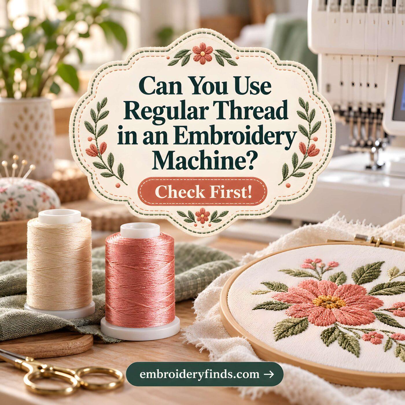 Can You Use Regular Thread in an Embroidery Machine