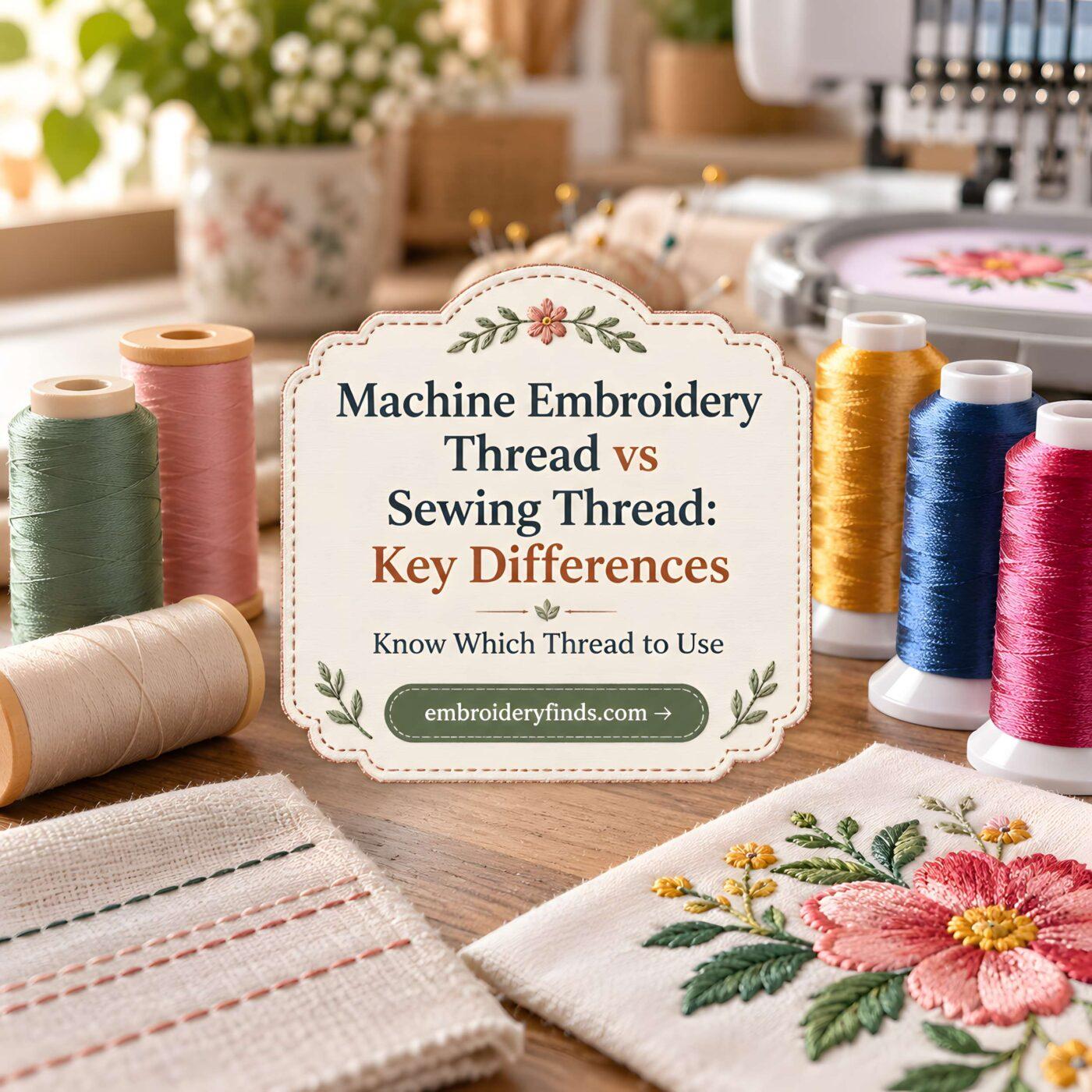 Machine Embroidery Thread vs Sewing Thread Key Differences